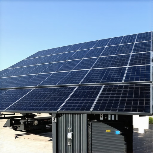 Modern off grid solar system with smart technology and advanced storage solutions